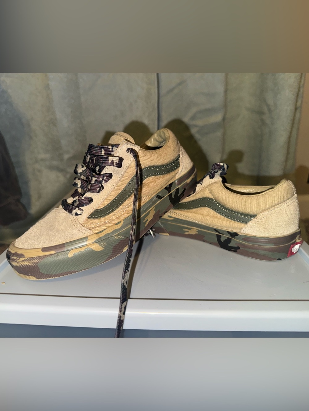 Boys Old School Camouflage Vans